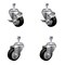 Service Caster 3.5 Inch Black Polyurethane Swivel 12mm Threaded Stem Caster Brake SCC, 2PK SCC-TS20S3514-PPUB-BLK-TLB-M1215-2S2 - alternate 5